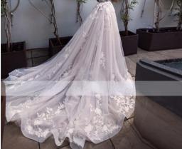 Luxury 5 layer Removable Skirt Lace Wedding Train White Ivory Tulle Bridal For Dress Train Underskirt Custom Made Accessories