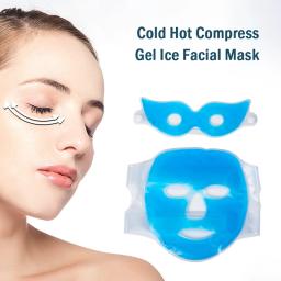 1PC Cold Hot Compress Gel Ice Facial Mask Reduce Face Eye Puffiness Fatigue Relief Relaxation Mask Sleeping Travel Therapeutic