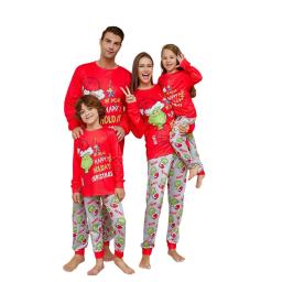 Xmas Family Matching Pajamas Set New Arrivals 2025 Cartoon Letter Print Adult Kids Pjs Baby Jumpsuit Dog Clothes