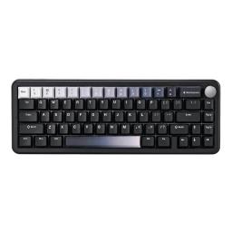 YUNZII B68 Black Wireless Mechanical Keyboard, Tri-Mode BT5.0/2.4GHz/USB-C Hot Swap Gasket Mounted Creamy Keyboard for Win/Mac