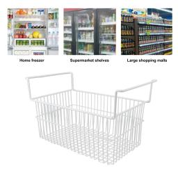 2Pcs Wire Storage Basket with Handle Steel Multipurpose Freezer Organizer Bins Large Capacity Hanging Basket for Closet Freezer