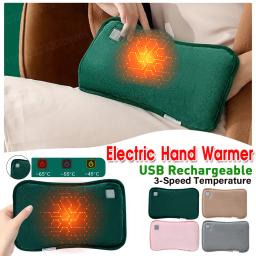 Electric Hot Water Bag Soft Winter Hand Warmer 3 Heat Levels Reusable Hot Water Bottle USB Rechargeable Warm Hand Pocket