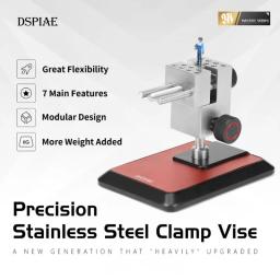 DSPIAE AT-TVAB Universal Precision Stainless Steel Detachable Clamp Vise Upgraded for Assembly Model Making Modeler Bench DIY