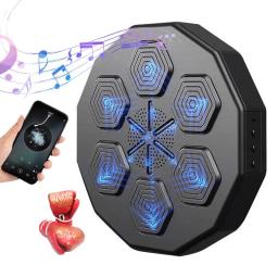 LED Electronic Music Boxing Machine Home Wall Mount Smart Music Boxer with Gloves for Adults Teens Home Exercise Music Boxer