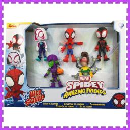 Hasbro Marvel Comics Spider Man Green Goblin Doc Ock Ghost Spider Miles Morales Gifts for Children Action Figure Model Toys