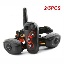 2/5PCS Dog Training Collar Remote Control Electric Shock Automatic Anti-Bark Collar w/3 Training Modes Beep Vibration Shock