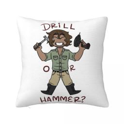 Decorative Pillowcases Drill Or Hammer Strade BTD Merchandise Home Boyfriend To Death Throw Pillow Cover Zippered Multi-Size