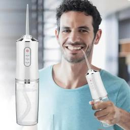 Portable Smart Electric Oral Irrigator Water Flosser 4 Jets 3 Modes Rechargeable Dental Water Jet Irrigator Dental Teeth Cleaner