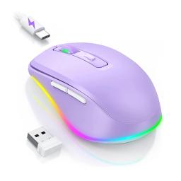 Wireless Mouse Jiggler LED Rechargeable Moving Mouse Mover for Laptop with Undetectable Random Movement Keeps Computers Awake