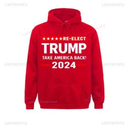 Trump 2024 Election Take America Back Unisex Youth Pullover Hoodie Fashion Women Sweatshirts Warmth Hoodies Casual Man Clothes