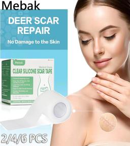 Silicone Scar Sheets Medical Grade Washable Silicone Scar Tape for injuries/insisions Acne Scars C-Section & Keloid Surgery Scar