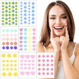 18-36Pcs Colorful Pimple Patches for Face Cute Star Pimple Stickers Acne Absorbing Cover Patch for Covering Zits and Blemishes