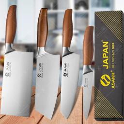 Professional Japanese Kitchen Knives Set Stainless Steel Fish Fillet Meat Cleaver Chef Knife Slicing Santoku Knife Cooking Tools