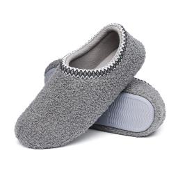 Shevalues Indoor Flat Fuzzy Slippers Women Winter Slippers Curly Fur Memory Foam Loafer Slippers Ladies Home Flat Cotton Shoes