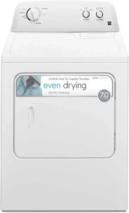 29" Front Load Electric Dryer with Wrinkle Guard and 7.0 Cubic Ft. Total Capacity, White