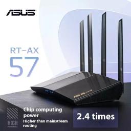 ASUS RT-AX57  Gaming Router Dual-Bnd WiFi 6 Game Acceleration Mesh WiFi,MU-MIMO, Mobile Game Boost, Streaming,Gaming