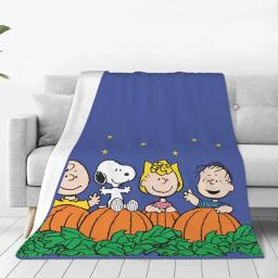 Peanuts It's The Great Pumpkin Charlie Brown Plush Blanket Students Flannel Throw Blanket For Couch Super Soft Bedspread Gift