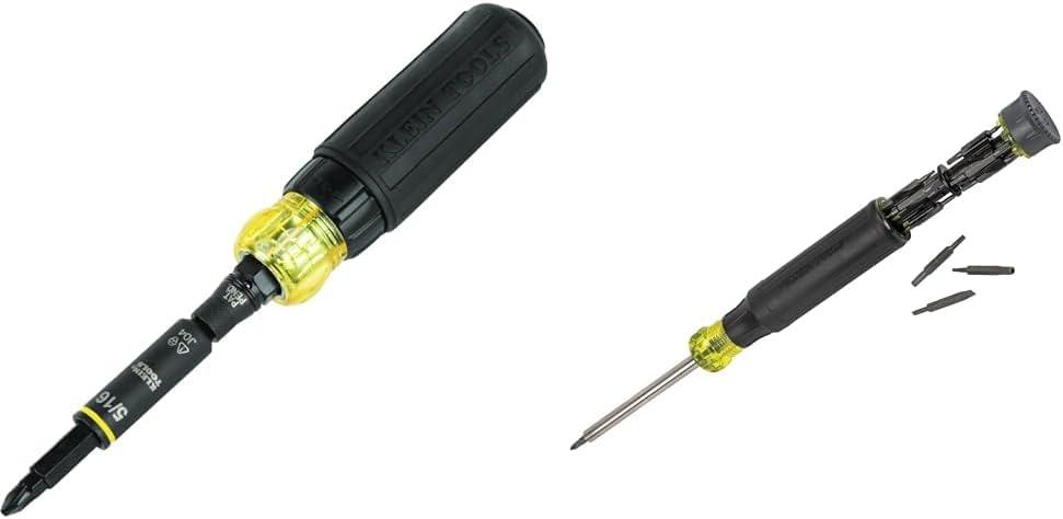 Klein Tools 11-in-1 Ratcheting Impact Rated Screwdriver/Nut Driver & 27-in-1 Precision Screwdriver for Apple Product Repair