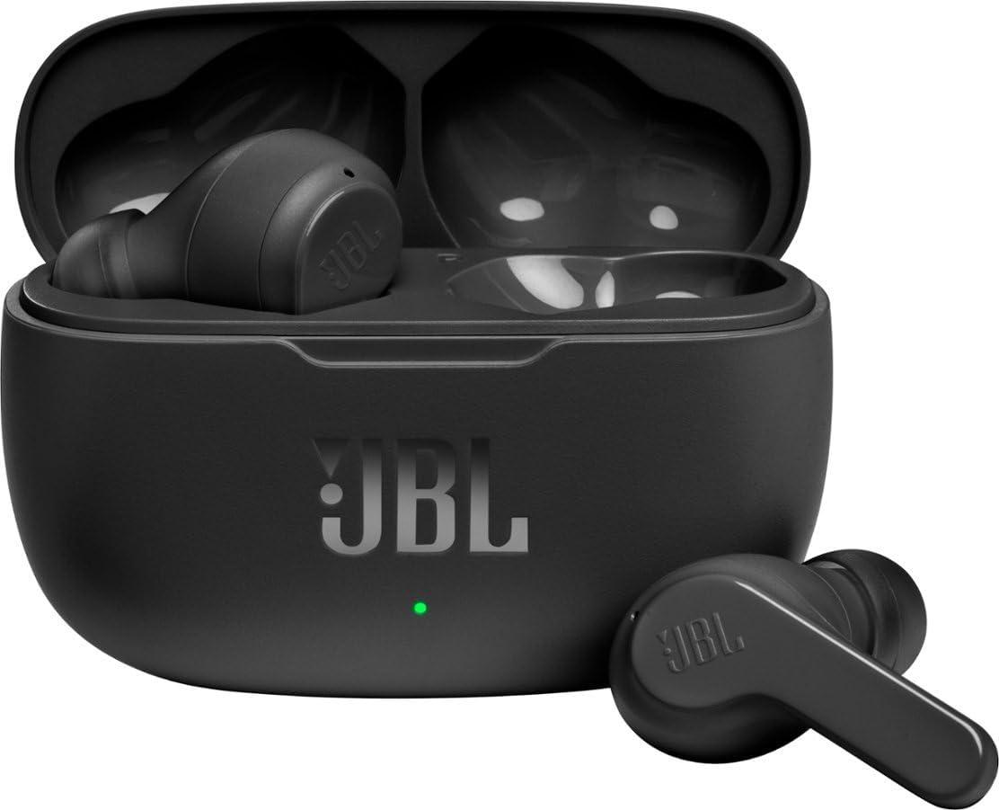 JBL Vibe 200 True Wireless Bluetooth Earbuds - Black (Renewed)