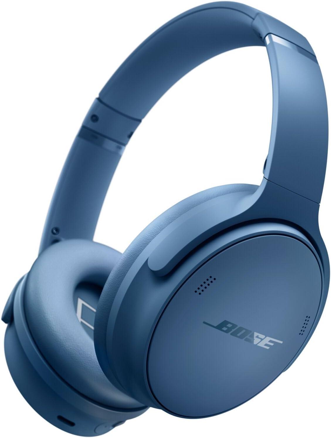 Bose QuietComfort Bluetooth Headphones, Wireless Headphones, Over Ear Noise Cancelling Headphones with Mic, Up to 24 Hours of Battery Life, Blue Dusk - Limited Edition Color