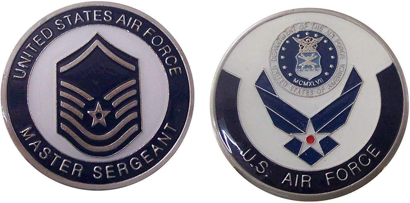 Military Challenge Coin, Air Force Veteran Challenge Coin, Enlisted Ranks, Master Sergeant