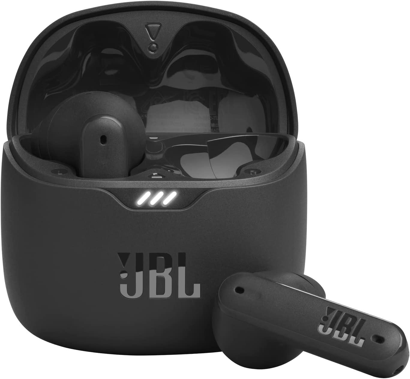 JBL Tune Flex - True Wireless Noise Cancelling Earbuds (Black), Small