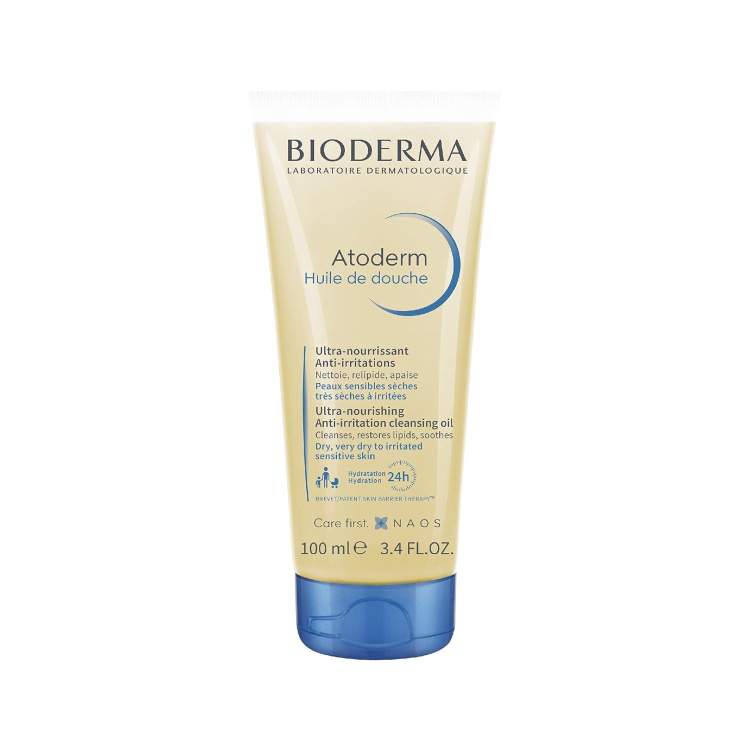 Bioderma Atoderm Shower Oil, Cleansing Oil For Face & Body, Nourishing Cleansing Oil