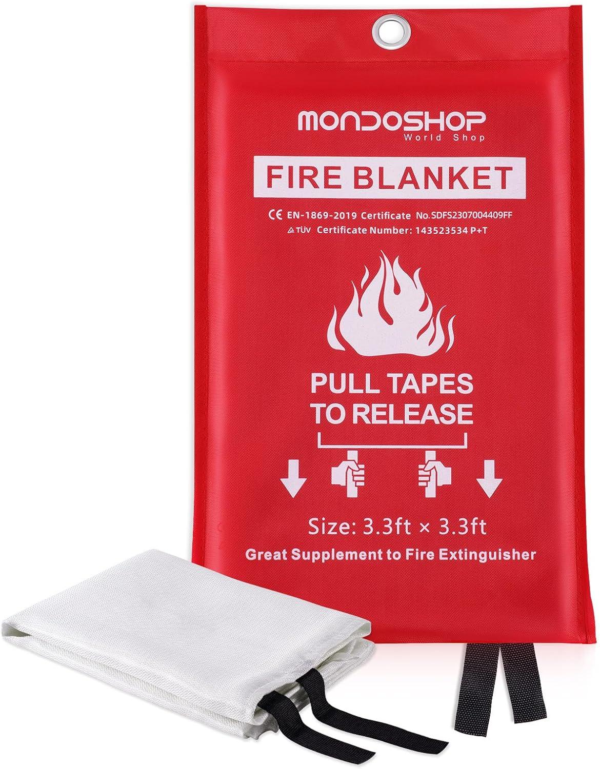 Emergency Fire Blankets for Home Kitchen Fiberglass Fireproof Blankets for Camping, Picnic, Fireplace, School, Grill, Car, Office, Warehouse