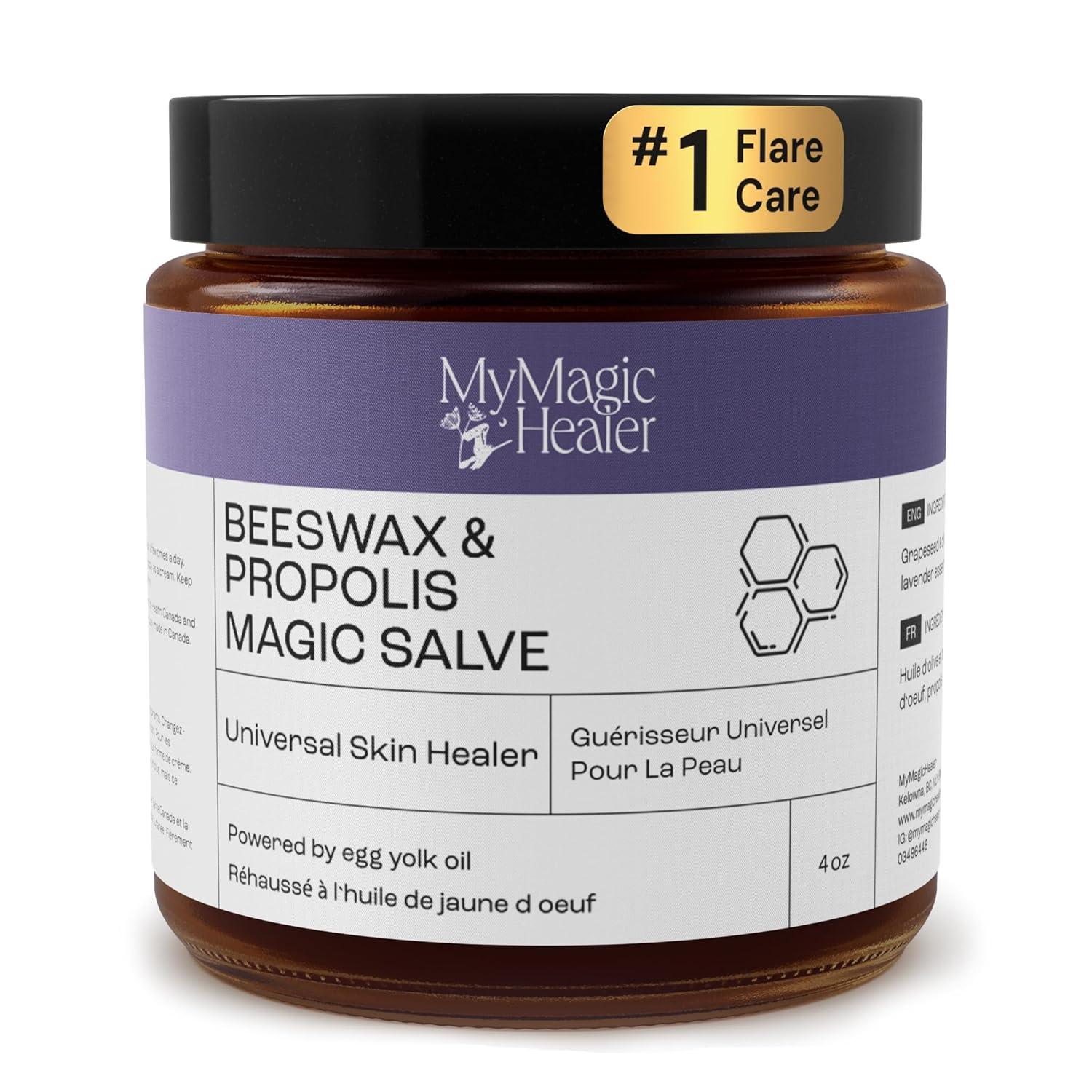 Beeswax & Propolis Magic Salve | Boils Treatment | Chalazion | Hidradenitis Suppurativa Abscesses | Wound Care | Fissures | Relieves Skin from Discomfort | Solution for Problematic Skin (4 oz)