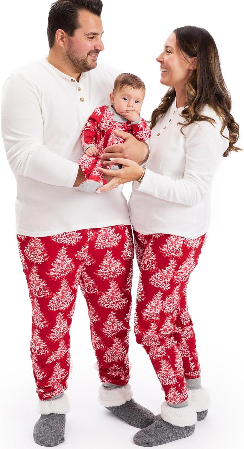 HonestBaby Family Matching Holiday Pajamas Organic Cotton for Men, Women, Kids, Toddlers, Baby Boys, Girls, Unisex Pets